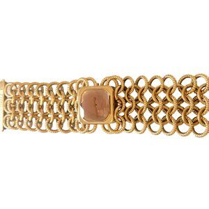 Roberto Cavalli Gold Colored Chain Watch